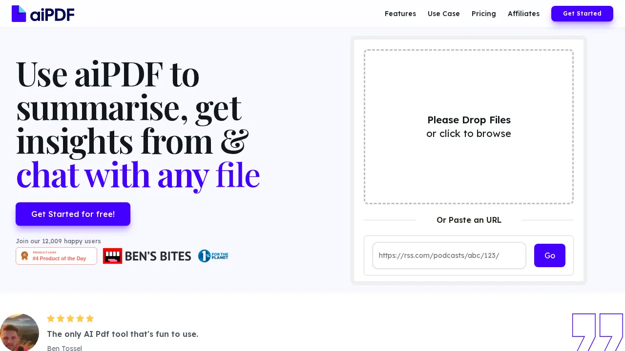 Screenshot of aiPDF website