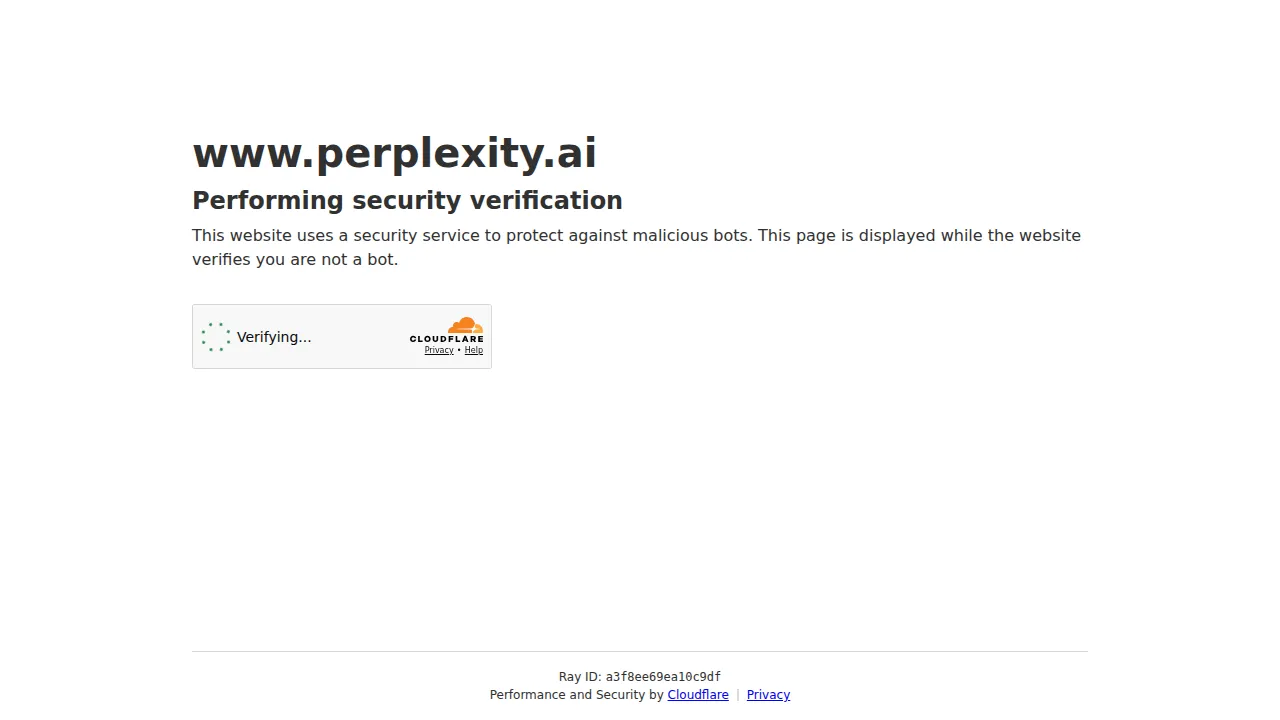 Screenshot of Perplexity website