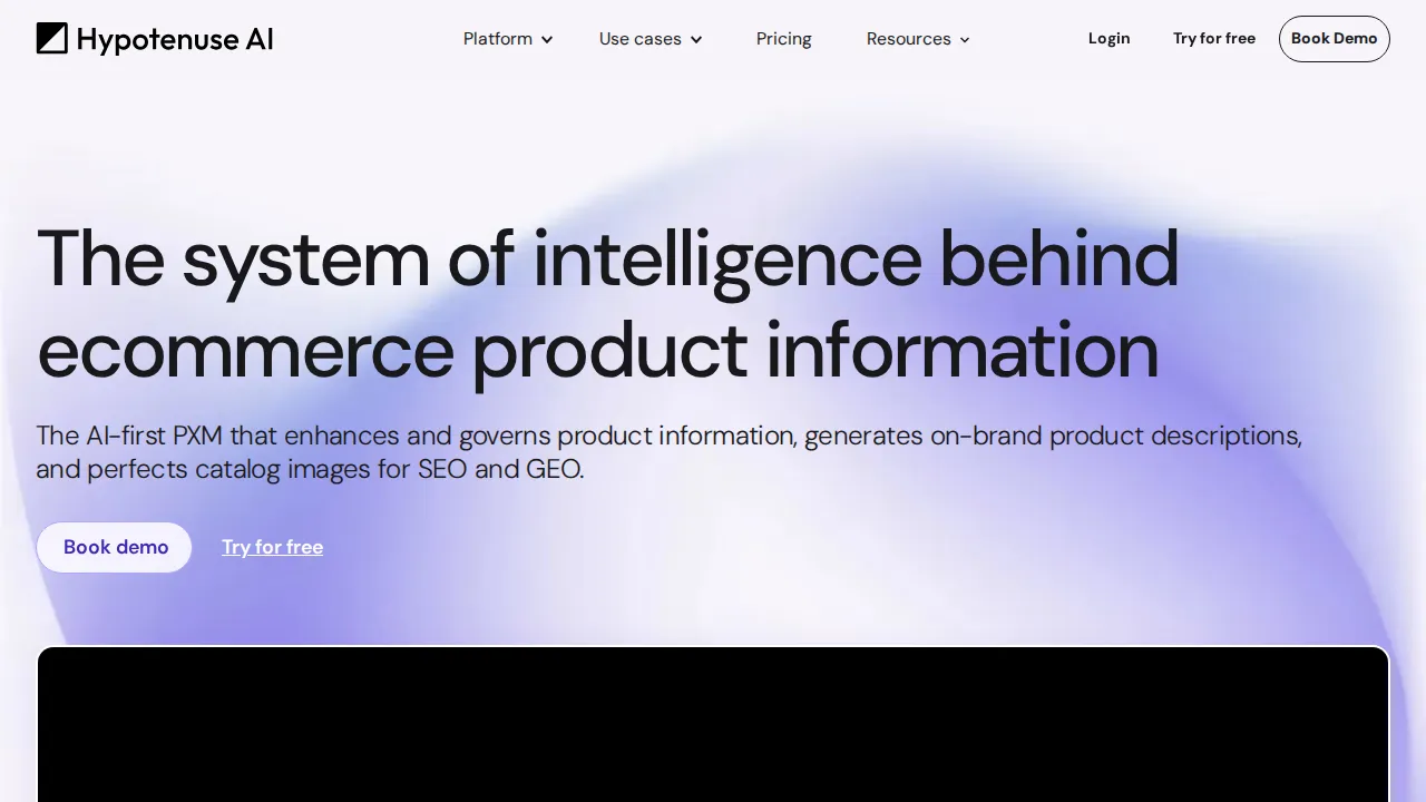 Screenshot of Hypotenuse AI website