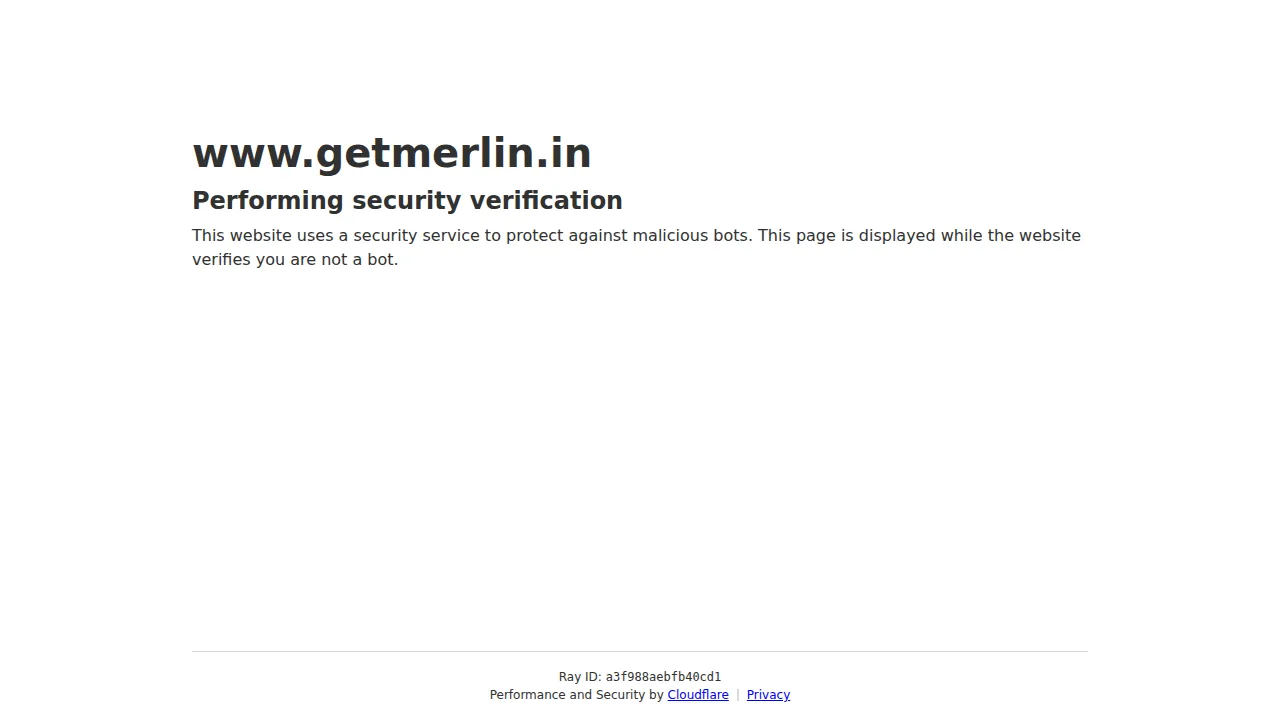 Screenshot of Merlin website