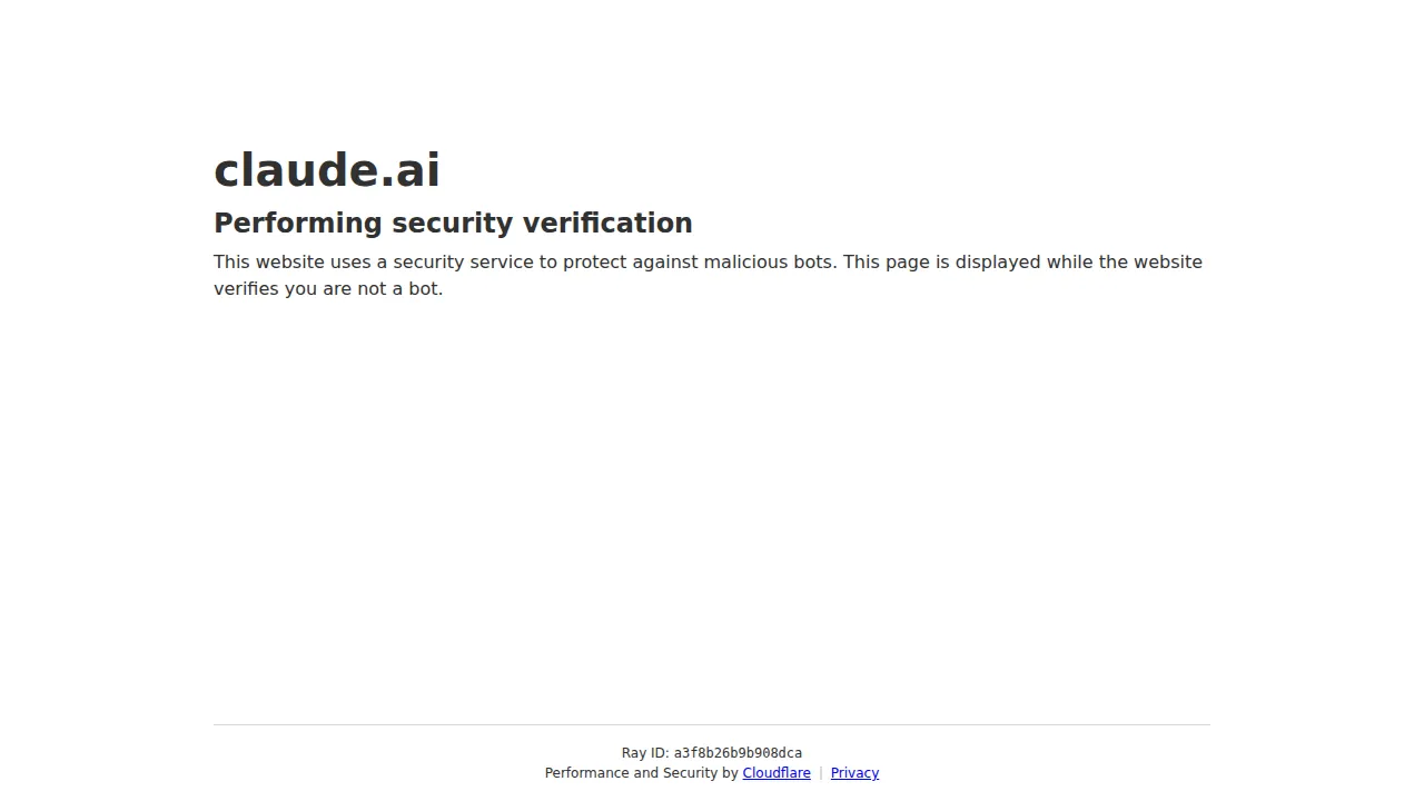 Screenshot of Claude website